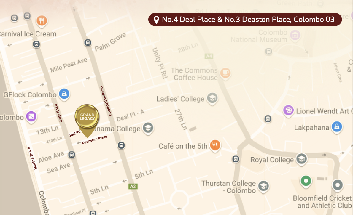Location Map - No.4 Deal Place & No.3 Deaston Place, Colombo 03