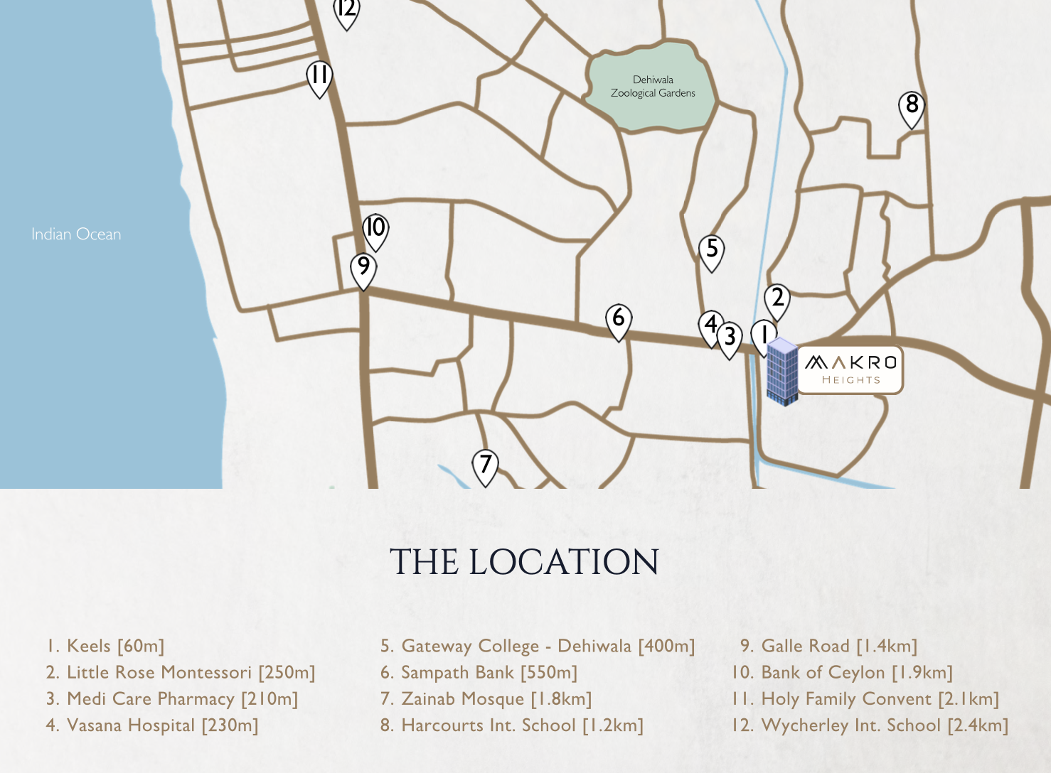 Location Map - 15, Rohini Place, Dehiwala (off Hill Street)