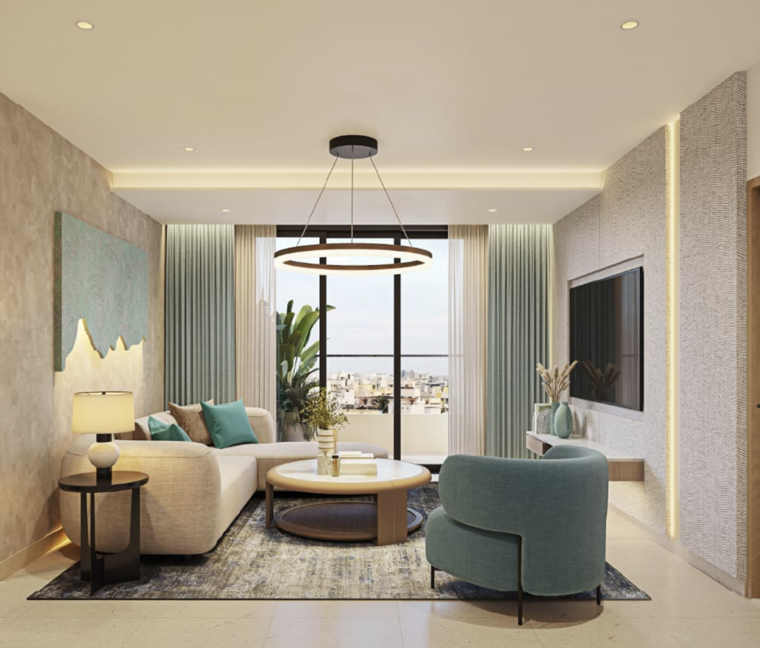 Balcony with City View