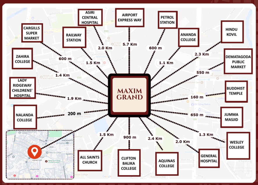 Location Map - 42, Siri Dhamma Mawatha, Colombo 10